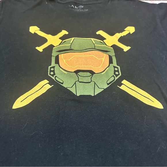 Men’s Halo Black Short Sleeve Tee with Bold Graphic Design size L - Picture 6 of 9